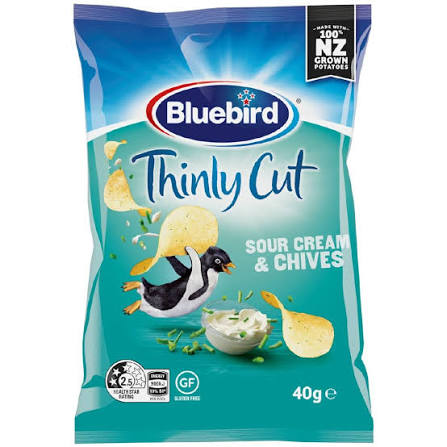 Blue Birds Thinly Cut - Sour Cream & Onion (24 x 40g)