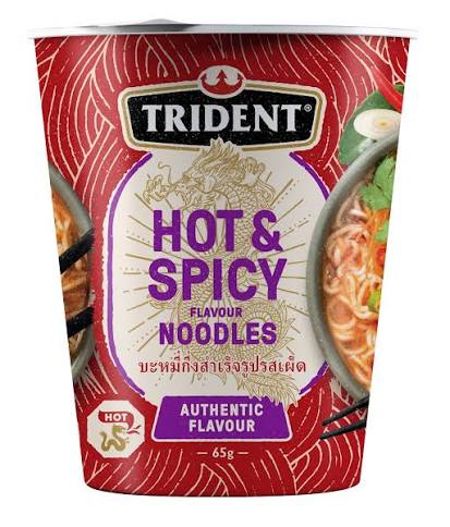 Trident Cup Noodles - Hot & Spicy (12 x 65g)