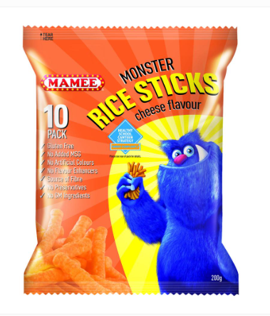 Monster Rice Sticks Cheese 200g (10 × 20g)